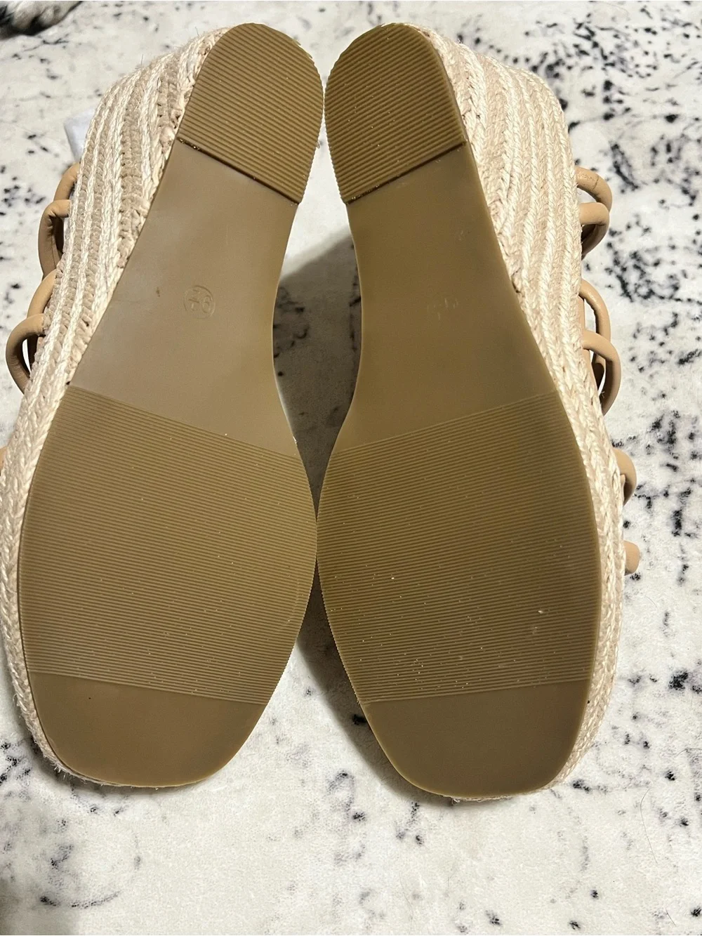 CLOSET Clean Out - NWB Light Tan Strap Wedge Sandals - US 9.5